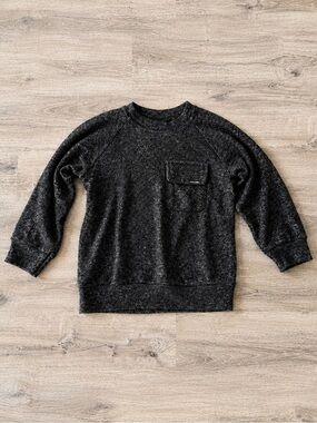 Volcom Toddler 2T Crewneck Knit Pullover Sweater Gray Black Boys Pocket